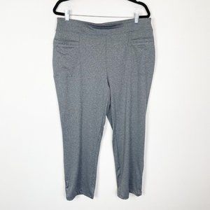 Weekends by Chico's Woman's 2/L Gray High Waisted‎ Tapered Leg Stretchy Pants